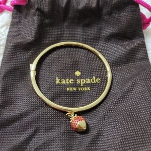 Crystal Strawberry Charmed Kate Spade Bracelet